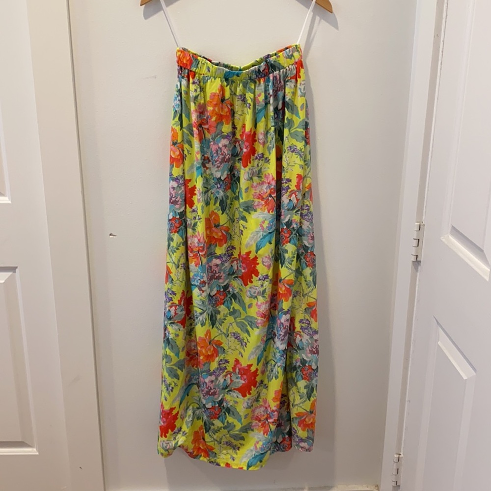 Sabo Skirt floral maxi skirt w leg slit - Picture 3 of 6